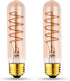 T10 LED Bulbs, 40 Watt Equivalent, 4W Dimmable Edison Tubular Light Bulb, E26 Medium Base, 2700K, 2 Pack