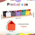 Diegimr 11 Wooden Colored Pencil Holder, Desk Wood Colored Pencil Holder with Movable Compartments Pen Cups Holders