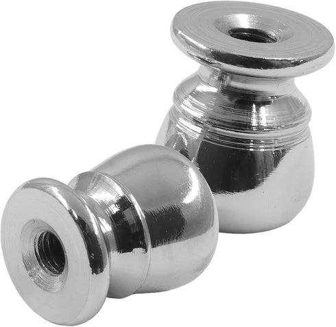 Biaungdo 2 1/4-27 Inch, Pcs Ball Lamp Finial Cap Knob, Silver Lamp Shade Screw Cap Top Lamps Decoration for Lamps Shade