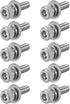uxcell M2.5 x 8mm Stainless Steel Hex Socket Head Cap Screws, 10pcs with Spring Washer and Plain Washers