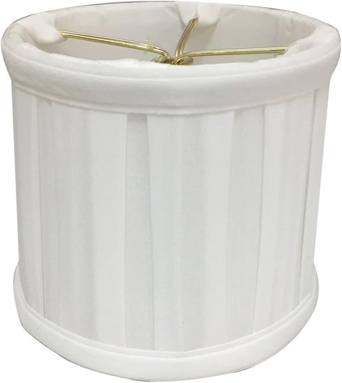 Royal Designs, Inc. CS-209WH English Box Pleated Drum Chandelier Shade, 4.5 x