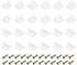 uxcell 24Pcs 90 Degree Plastic Corner Braces, 14x13x9mm Nylon Shelf Right Angle