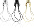 Pilarmuture 3pcs Set 3 Lamp Shade Holder, Adjustable Height, Iron Frame, Silver/Black/Gold Shade, Modern Style