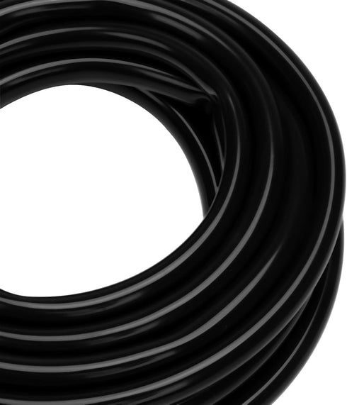 DERPIPR Food Grade Silicone Tubing - 1/2" ID x 5/8" OD High Temp Flexible Black Hose for Homebrewing Pump Transfer 8m