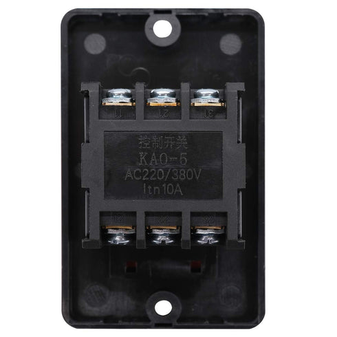 mxuteuk Waterproof Push Button Switch Motor On Off Switch, Self Lock Mechanical Control Station 10A
