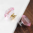 WenRan 40mm K9 Closet (1,Gold) Pink Diamond Crystal Pull Handle Simple Bedside Cabinet Drawer Handle Single Hole Pull