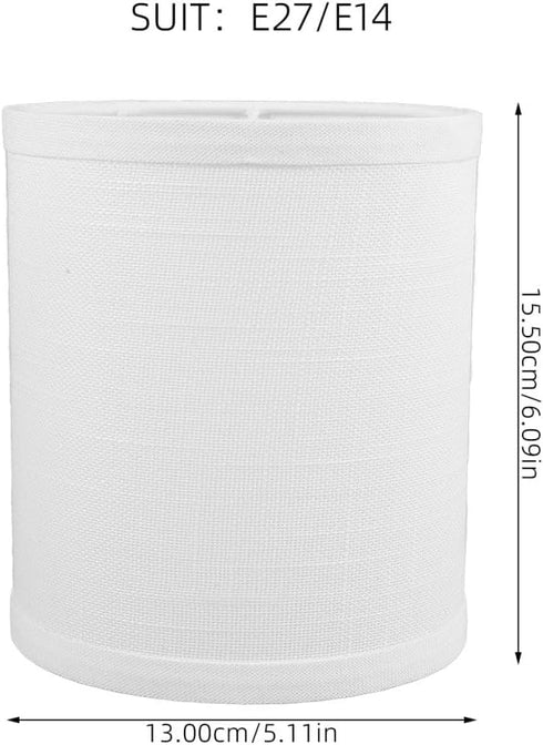SEWACC Fabric Drum Lampshade for Desk and Floor Lamps Lightweight Bedside Lamp Shade Replacement Easy to Install