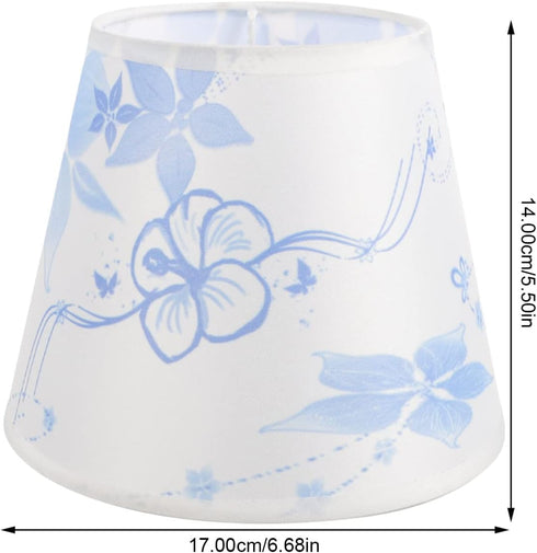 Vintage-Style Small Pleated Blue Fabric Lamp Shade for Table & Floor Lamps