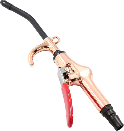 High Power Air Blow Gun with Rubber Guard, Industrial Air Nozzle Blower Gun for Compressor Accessories - Rose Gold