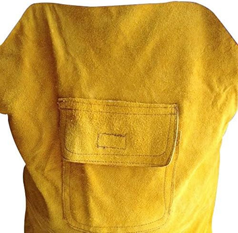 Creation Core Cowhide Welding Apron Bib Heat Resistant Leather Apron Safety Apparel Split Leg Flame Resistant Apron