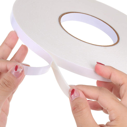 3 Rolls Double Sided Foam Tape - PE Roll Double Faced Sponge Adhesive Mounting Tape (1/2 Inch by 50 Feet)