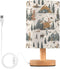 Fustylead Bear Elk Mountain Outdoor Themed Table Lamp for Bedroom USB Port Lamps