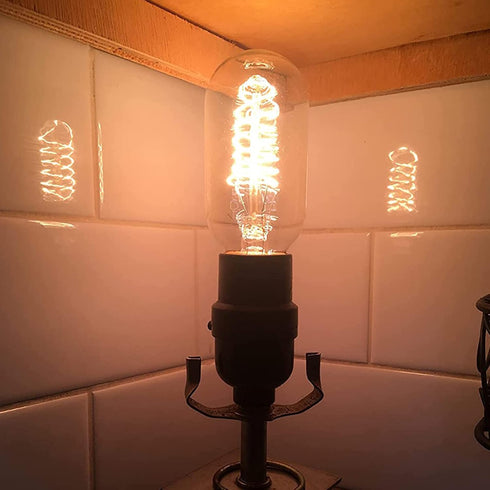 T45 Bulbs, 40 Dimmable, 2700K E26/E27 110-130V, 4-Pack Edison Watt Warm White, Base Incandescent, Squirrel Cage