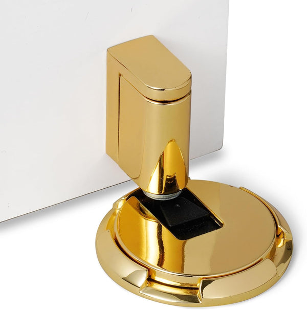 Windproof Door Stopper, Heavy Duty Floor Door Stop to Keep Door Open, No Drilling with Screws and 3M Adhesive