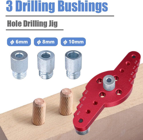 Mesee Vertical Pocket Hole Drilling Jig - 2-In-1 Woodworking Dowelling Jig Locator with Scriber