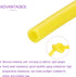 DMiotech 5/32" ID 1/4" OD 10 Feet Yellow Silicone Tube, Industrial Tubing for Water Air Pump