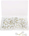 Tupalizy 100PCS 1/3 Inch Decorative Push Pins, Transparent Plastic Head and Gold Steel Point Thumb Tacks for Bulletin
