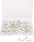 Tupalizy 100PCS 1/3 Inch Decorative Push Pins, Transparent Plastic Head and Gold Steel Point Thumb Tacks for Bulletin