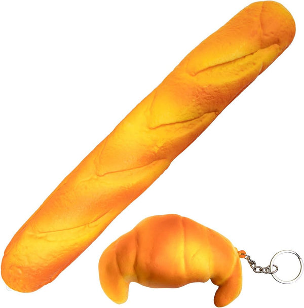 Soft Toast Bread Baguette Shape Anti-Skid Keyboard Wrist Rest Support & Mouse Wrist Support for Pain Relief