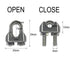 24PCS M4 5/32 Inches Stainless Steel Wire Rope Cable Clip Clamp