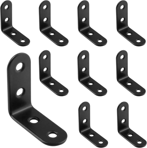 Bonsicoky 16Pcs L Bracket Right Angle Corner Brace, Stainless Steel 1.57 x
