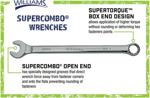Williams 1209MSC Super Combo Combination Wrench, 9 Millimeter by Williams