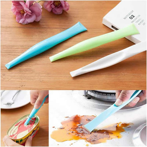 Cleaning Scraper Tool, Kitchen Plastic Scraper, Multipurpose Stiff Grill Scraper, 3 PCS