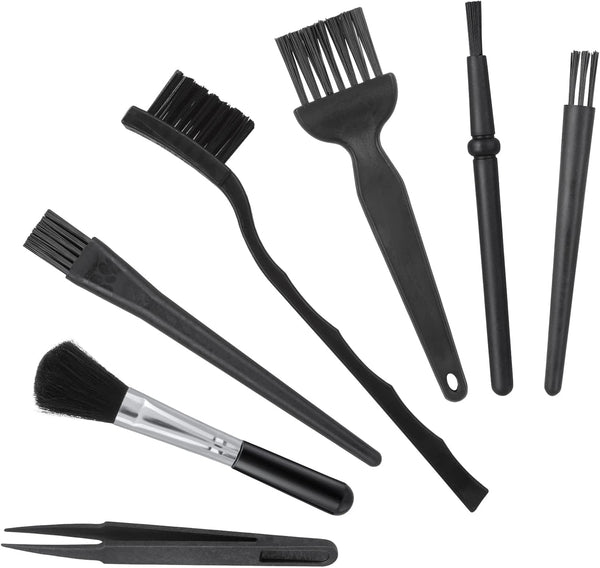 Set of 7 Keyboard Anti Static Brushes, Portable Cleaning Brushes for Computer Keyboard, Car, Lab
