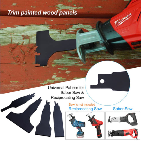 5PCS Reciprocating Saw Spatula Brush Set, Electric Brush Shovel for Removing Rust and Dirt