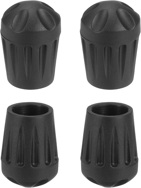 uxcell 4Pcs Camping Chair Foot Covers, 0.59 Inch Plastic Table Legs Feet