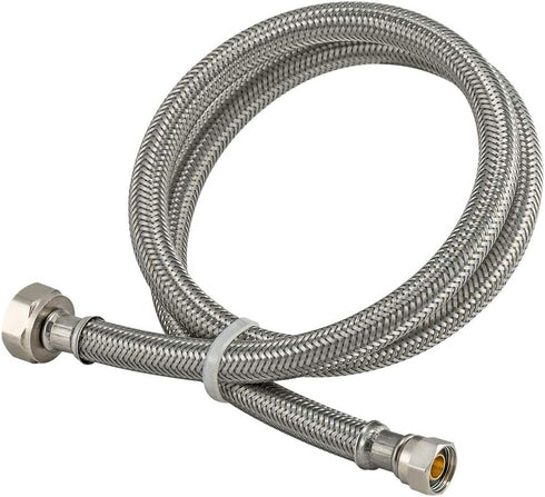 Eastman 60 Inch Steel-Flex Faucet Connector, 1/2 Inch FIP x 3/8 Inch Compression, 48302