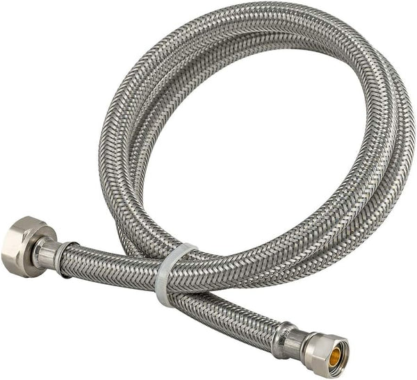 Eastman 60 Inch Steel-Flex Faucet Connector, 1/2 Inch FIP x 3/8 Inch Compression, 48302