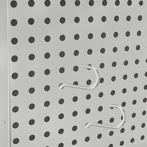 20pcs FOMIYES Silver Iron Pegboard Hooks Metal Tool Storage Wire Shelving Hooks Workshop Wall Hanging Organizer