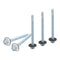 #14x2-61/64" Hex Washer Head Self Drilling Screws, 50 Pack, Carbon Steel with EPDM Washer for Metal