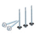 #14x2-61/64" Hex Washer Head Self Drilling Screws, 50 Pack, Carbon Steel with EPDM Washer for Metal