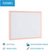MasterVision Pastel Collection Magnetic Dry Erase Whiteboard, Salmon Colored MDF Frame, 15.75" x 11.81"