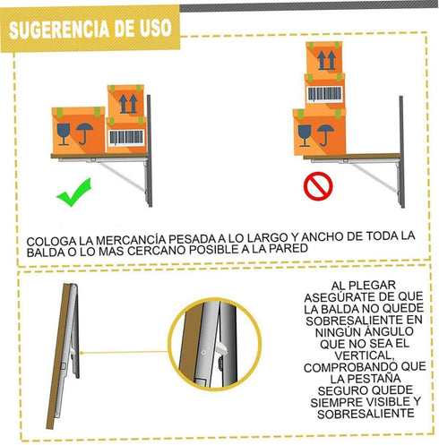 NUOBESTY Foldable Shelf Bracket Durable Steel Support for Wall Mounted Storage for Tables and Benches Easy to Fold