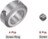 4pcs Shaft Collar Set Screw, 13mm Bore Aluminum Alloy, 22mm OD, 8mm Width for Wheel Barrow Axle, CNC Machine Tools