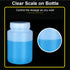 Heyiarbeit Plastic White Translucent Lab Chemical Reagent Bottle 500ml, Wide Mouth Liquid Storage Container, 5pcs