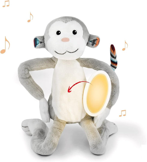 Zazu Kids Nightlight Plush Toy - Max The Monkey Stuffed Animal Night