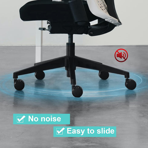Replacement Office Chair Wheels, 5 Set Rolling Casters Safe for All Floors
