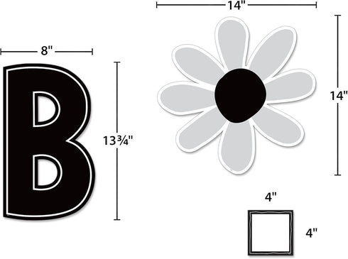 Teacher Created Resources Be Kind Bulletin Board, Black and White Floral (TCR6801)