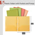 Mr. Pen- Plastic Folders with Pockets and Prong, 5 Pack, Assorted Colors, Pocket Folders, Folders with Prongs, File Folders with Fasteners, 2 Pocket Folder, Folder with Pockets, Two Pocket Folder by Mr. Pen