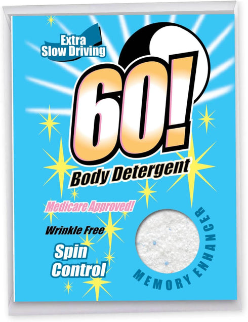 NobleWorks Jumbo Card for 60th Birthdays (8.5 x 11 Inch) - Fun Milestone Birthday Celebration, Big Group Greeting -