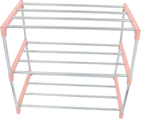 Happyyami 1pc Stainless Steel Shoe Shelf Household Shoe Rack Storage Holder Bench
