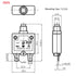 Thermal Circuit Breaker 5 Amps, Thermal Overload Protector L1 Series 125-250V AC 50V DC Push Button Manual Reset