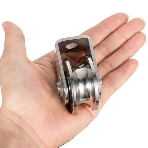 Heavy Duty Cable Pulley Wheel, Fixed Pulley Block for Gym Equipment, Lifting, Winch, Loading 1000lb (1 Pack)