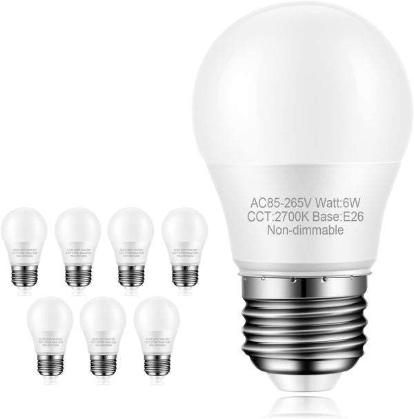 8-Pack Ceiling Fan Light Bulbs, 60 Watt Equivalent, Warm White 2700K, E26 Medium Base