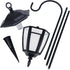 2 Pack 2 38 Inch Dynaming Solar Hanging Lights Outdoor, Solar Powered Garden Decorative Lanterns with x Shepherd Hooks