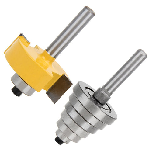 Yakamoz 1/4 Inch Shank Rabbet Router Bit with 6 Bearings Set - 1/8", 1/4", 5/16", 3/8", 7/16", 1/2"